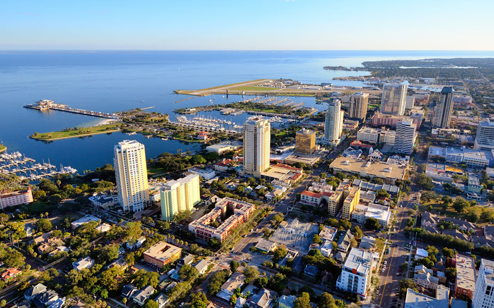 Aerial view of St. Petersburg, Florida